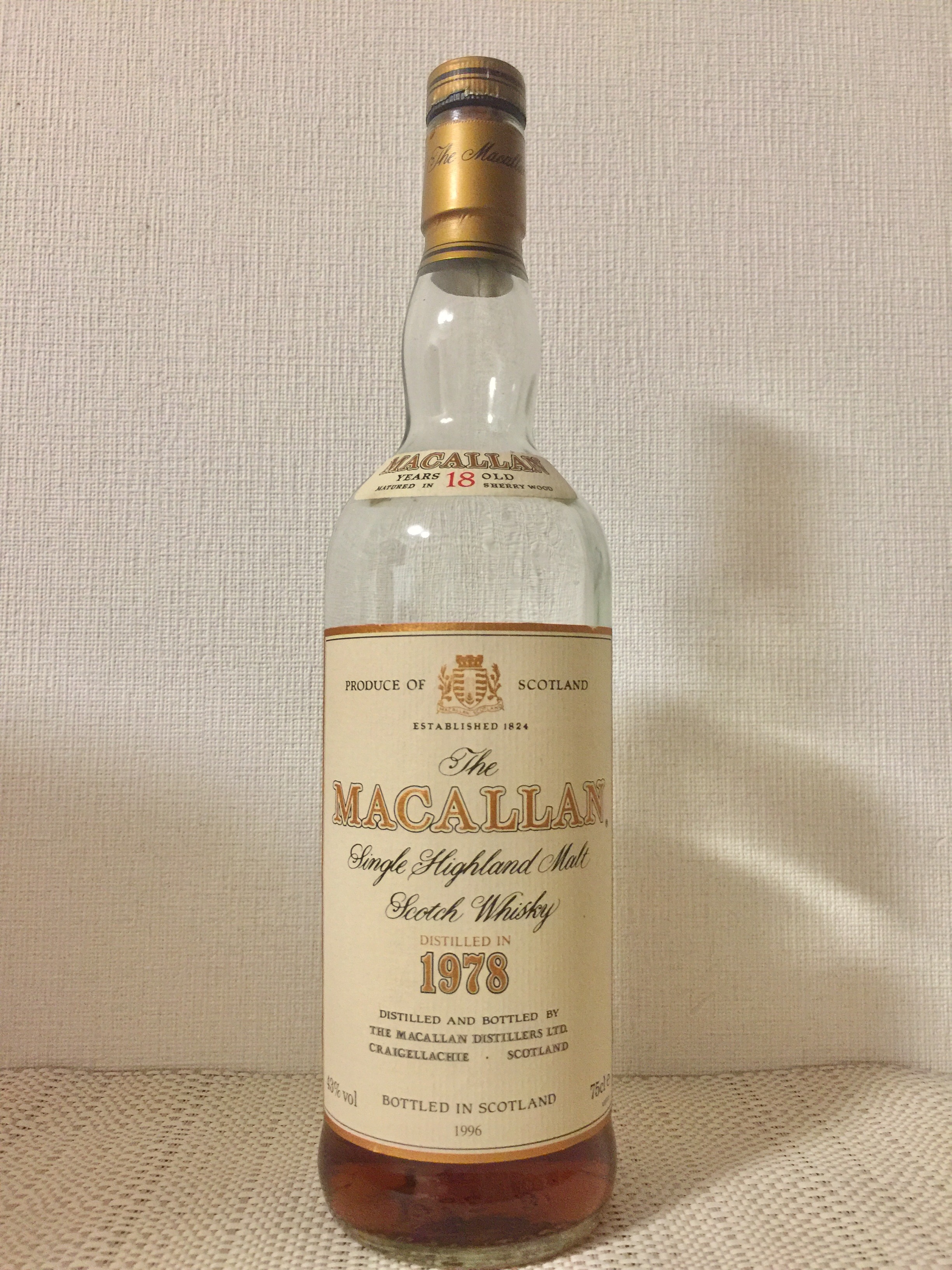 マッカラン 1978-1996 18年 43% オフィシャルボトル | DRINKERS LOUNGE