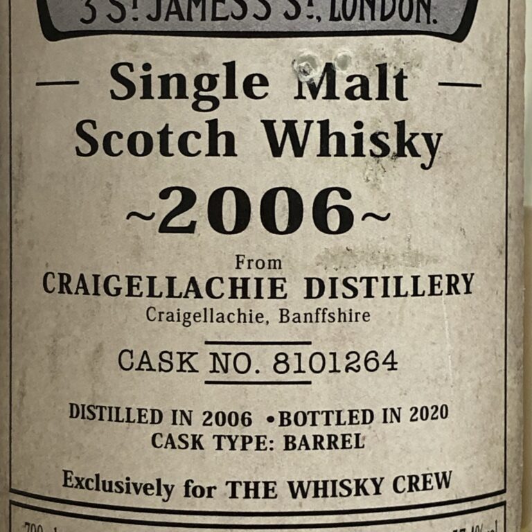 クレイゲラキ2006-2020, 13Y. 57.4% BBR for The Whisky Crew